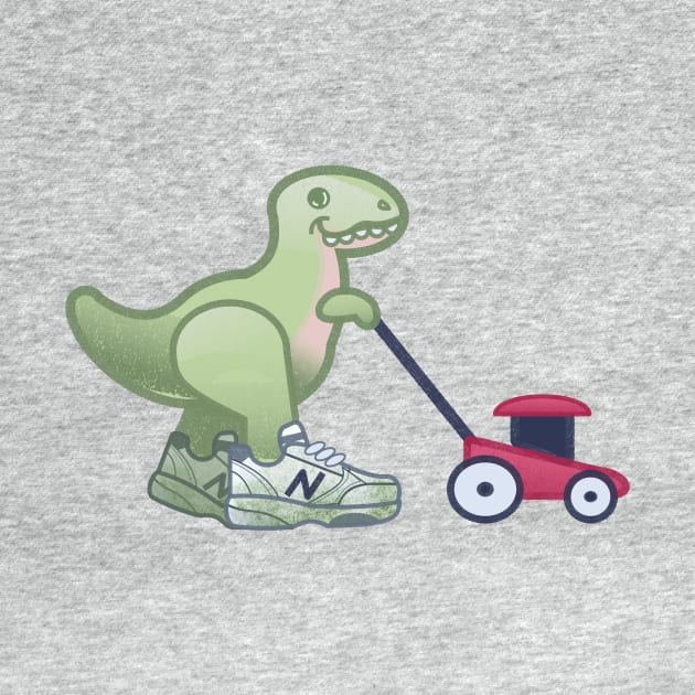 T-Rex Mowing the Grass by Buenos Biscuits